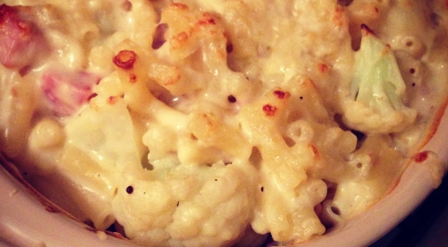 macaroni and cauliflower cheese