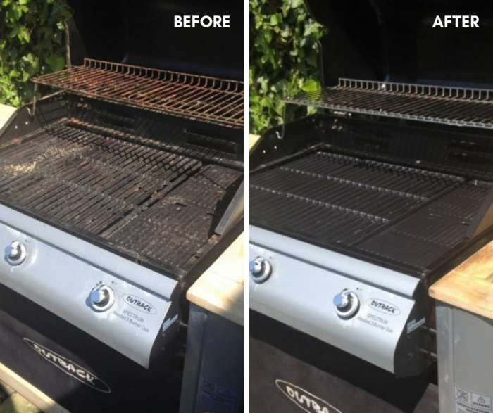 BBQ Before and After an Ovenclean BBQ Clean